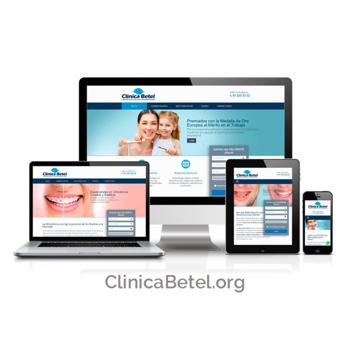 Diseño Página Web Clinica Dental Betel