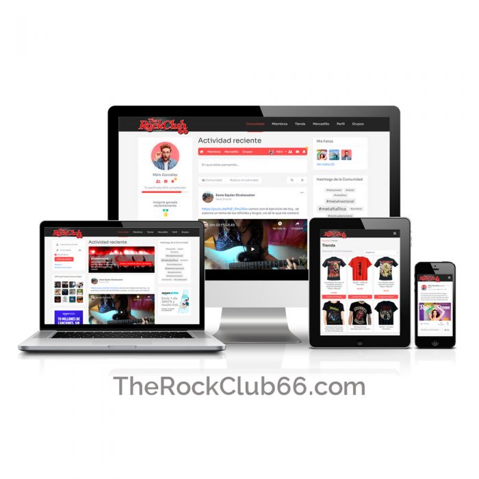 Diseño de Red Social TheRockClub66.com
