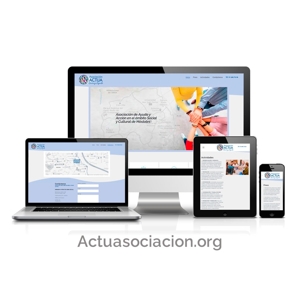 Diseño Página Web Asociación Actúa