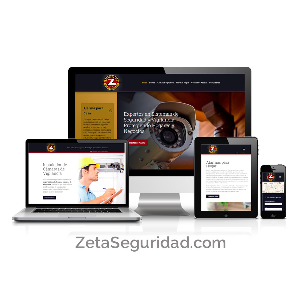 Diseño Página Web ZetaSeguridad.com