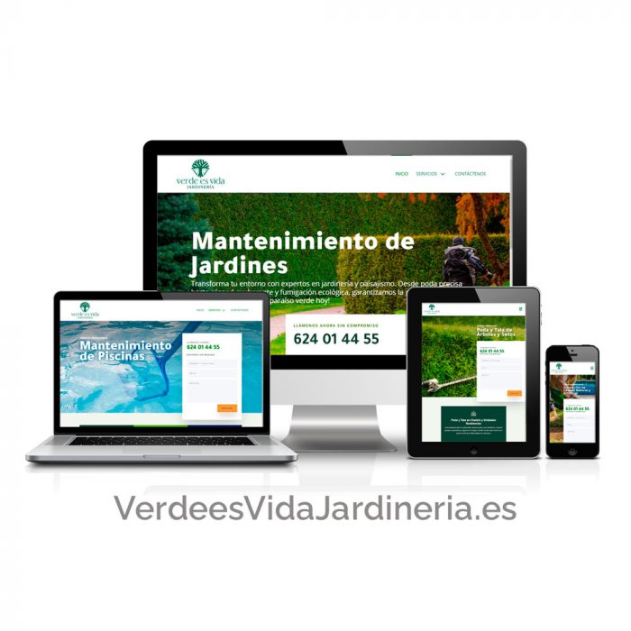 Diseño Página Web VerdeesVidaJardineria.es